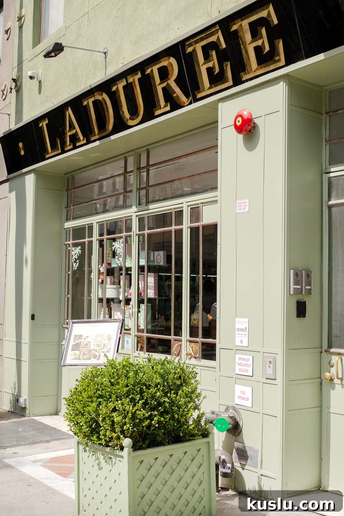 Exterior view of Laduree Soho.