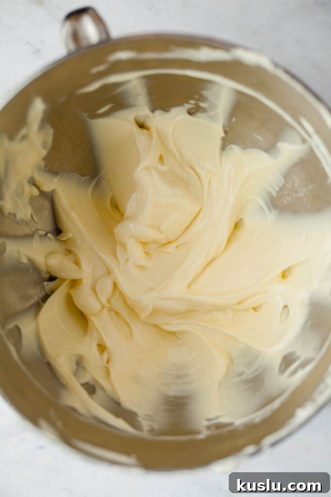 A silver bowl with smooth cream cheese in it
