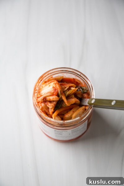 kimchi in a jar