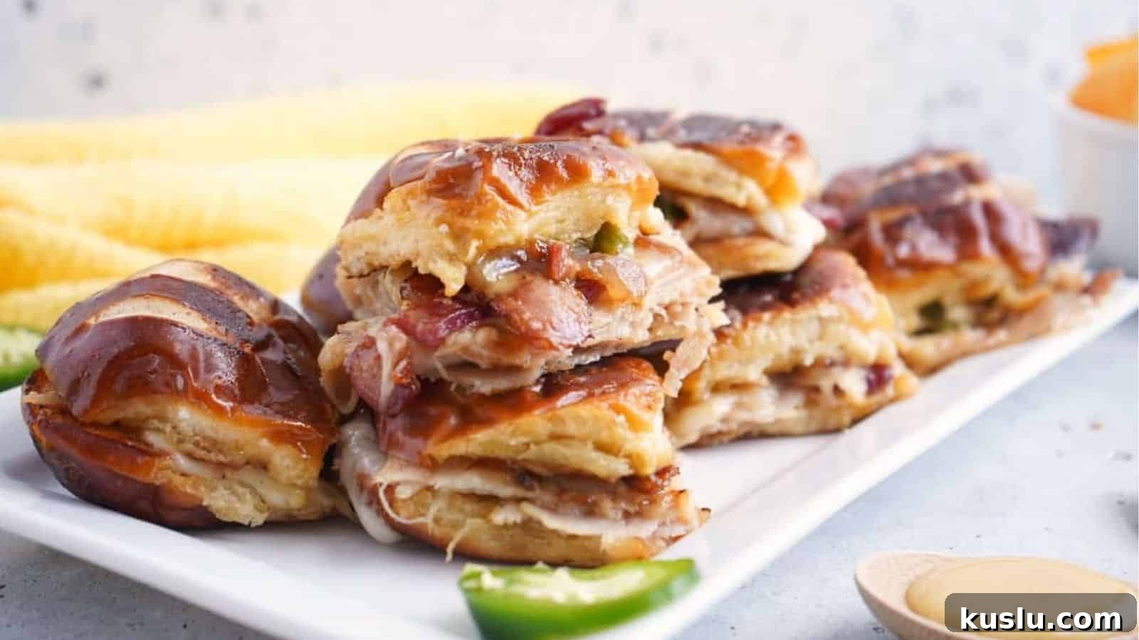 Flat Top Sweet & Spicy Turkey Bacon Pretzel Bun Sliders