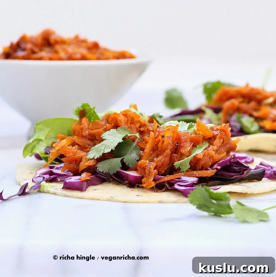 Pulled Butternut Squash Tacos
