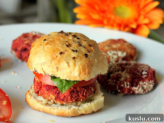 Beet chickpea sliders