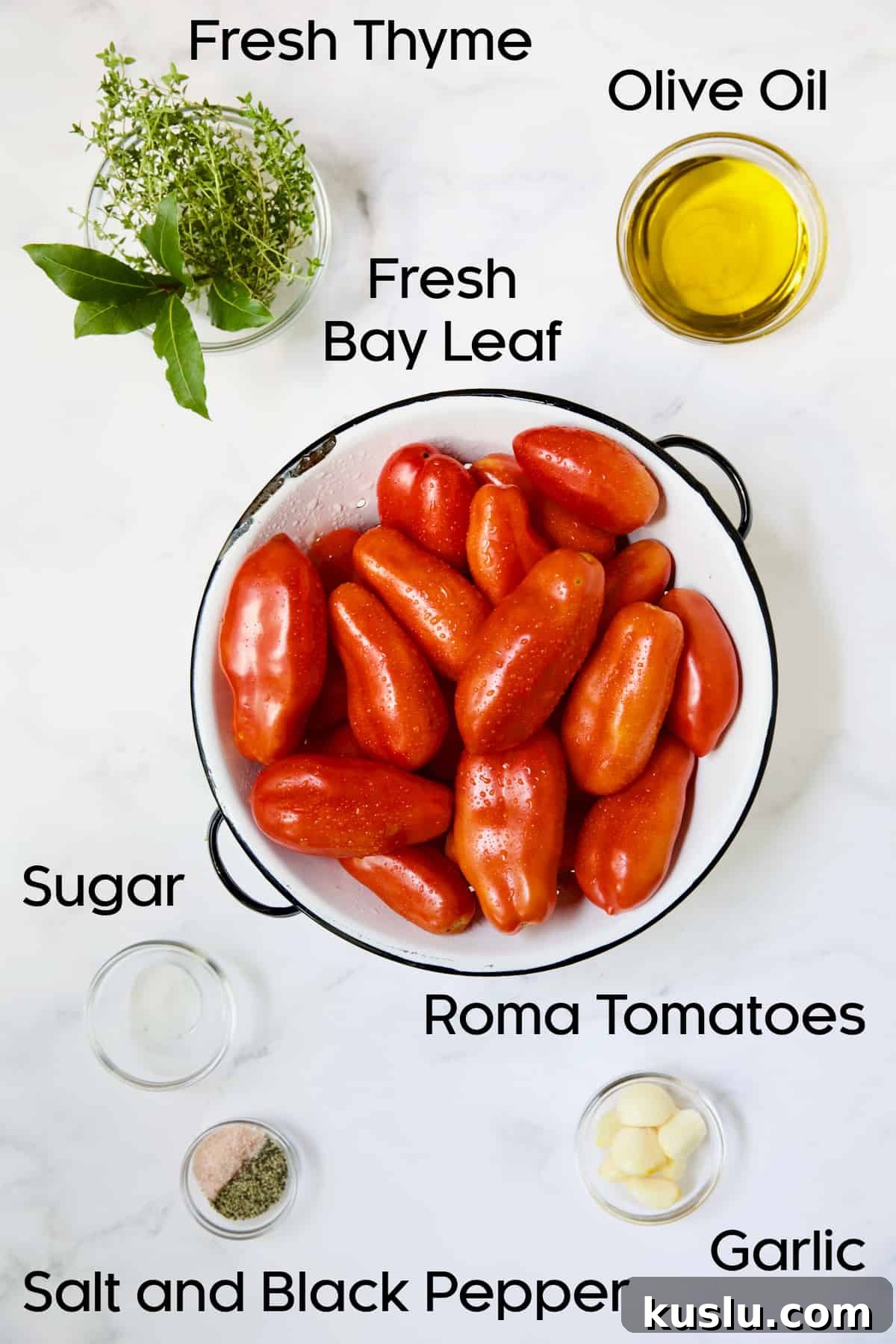 Ingredients for Tomato Confit.