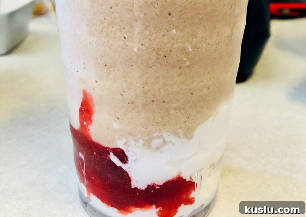 Strawberry Funnel Cake Frappuccino Recipe (Copycat Starbucks) 8 Strawberry drizzle