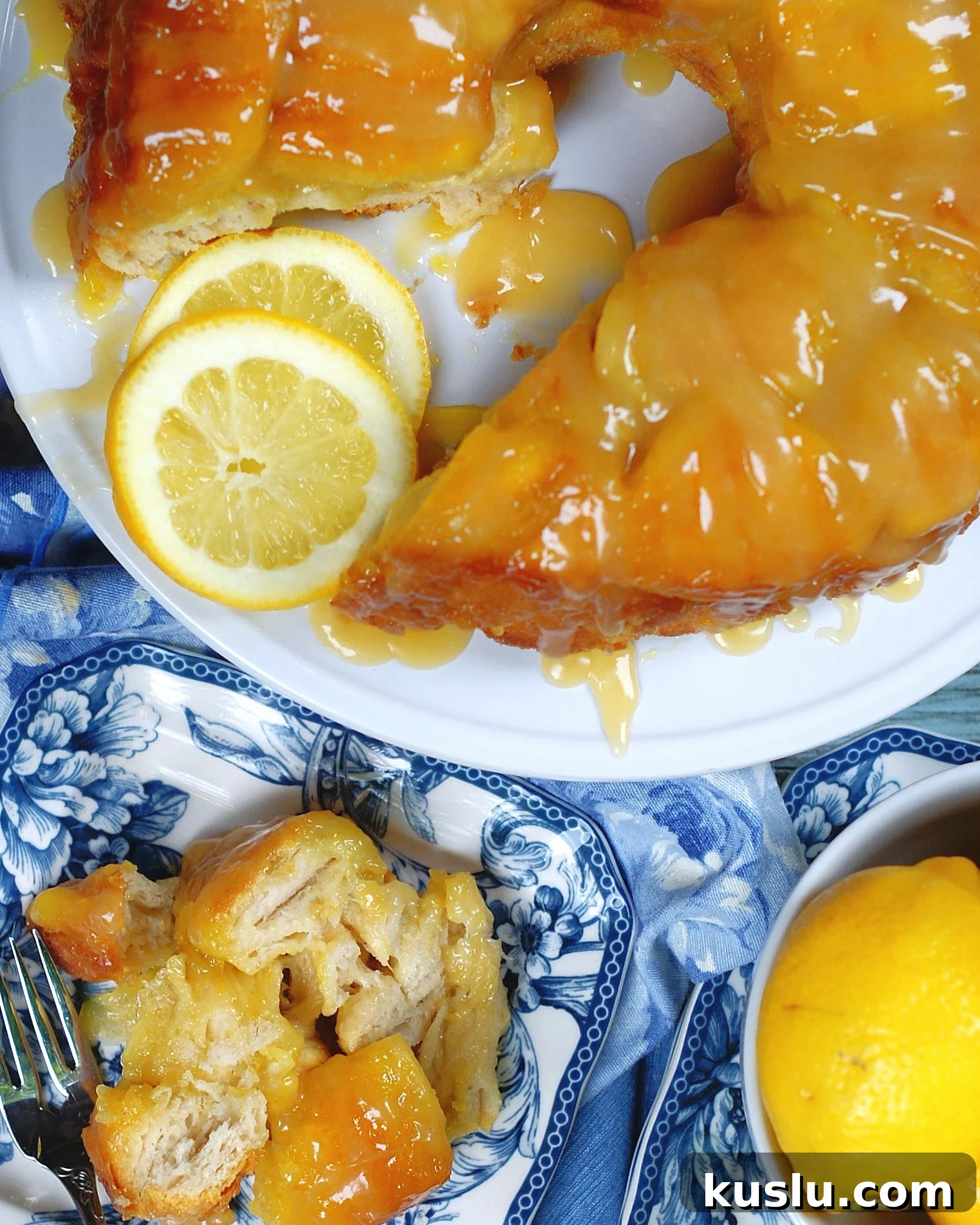 Monday Menu 305: Po' Boys with Muffuletta Salad 11 monkey bread with bright lemon glaze and tart lemony filling.