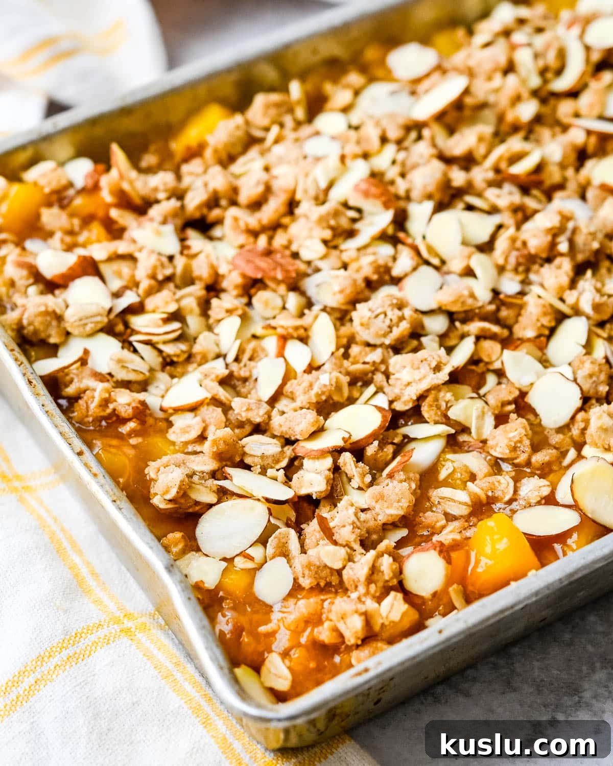 I am adding the crumble topping before baking.