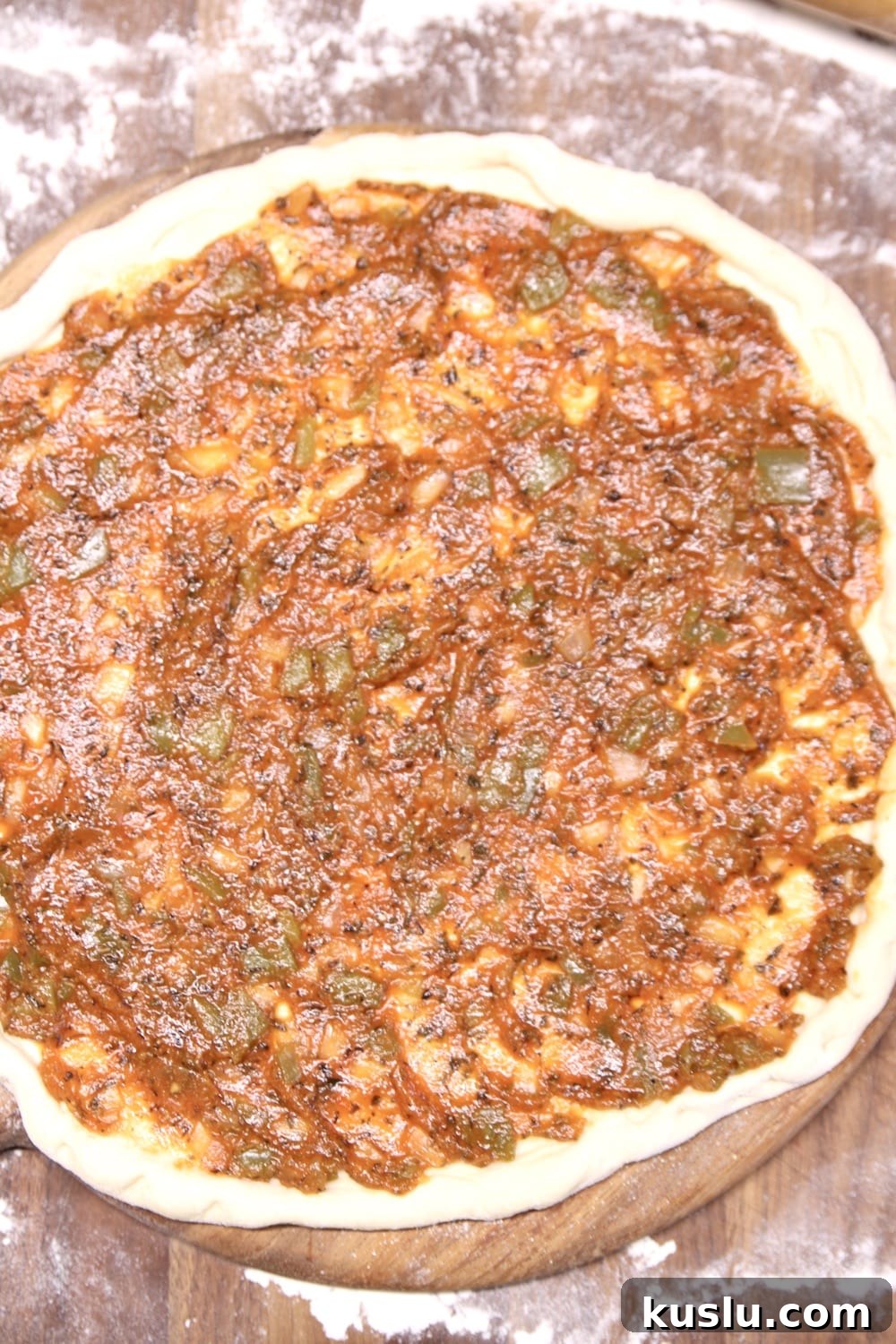 Grilled Pizza pizza dough with pizza sauce