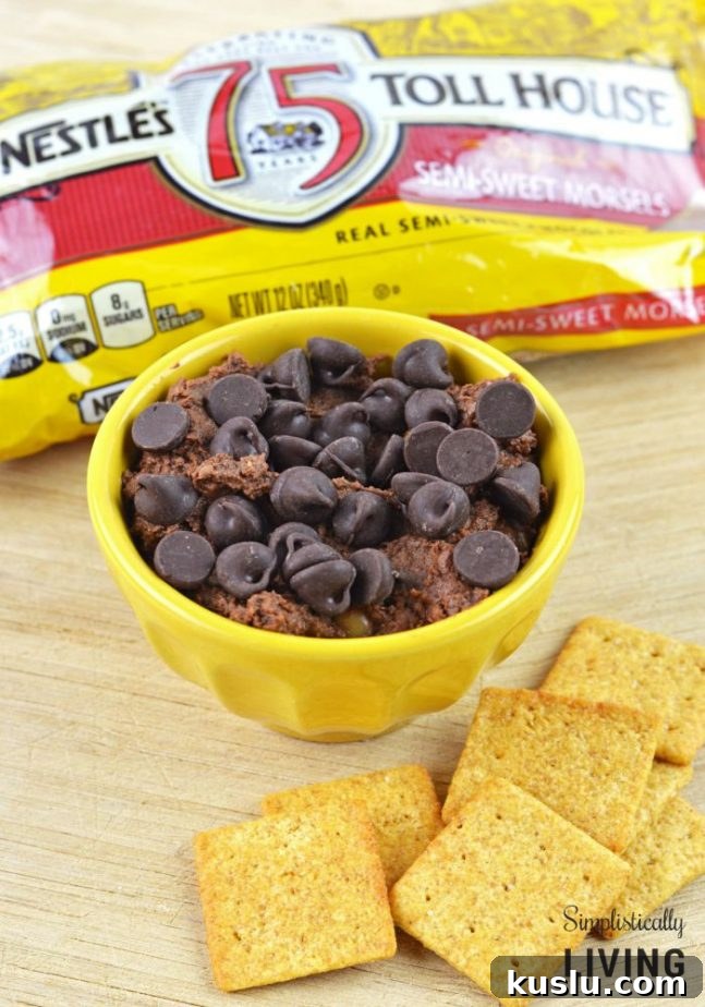 chocolate hummus with chocolate in background