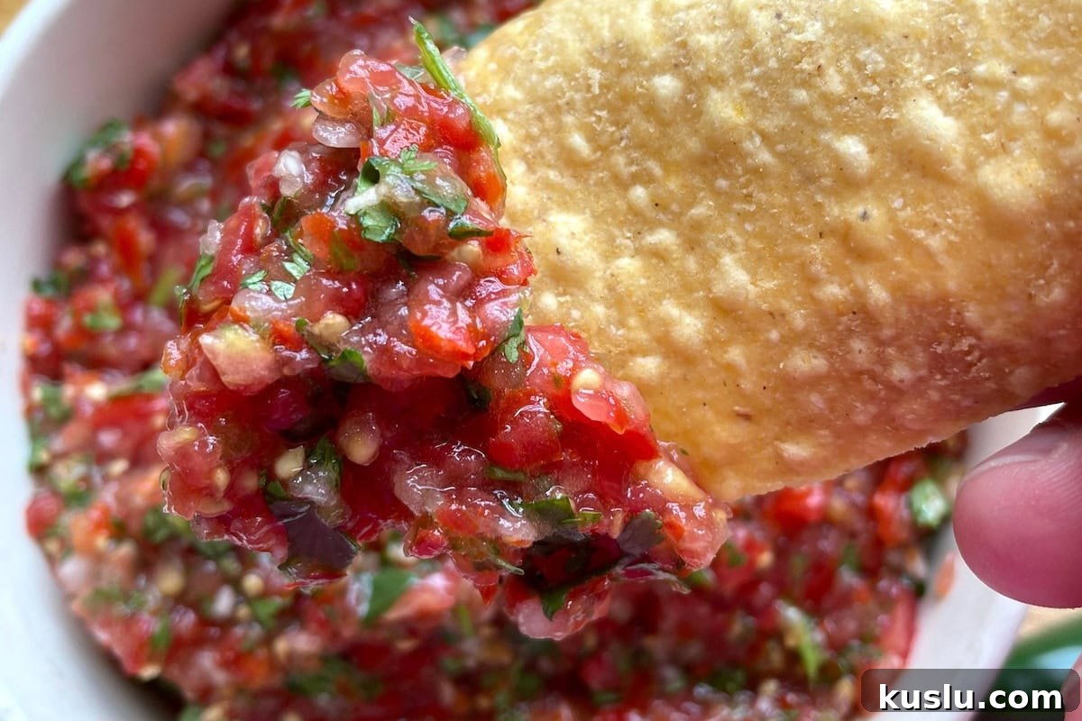 Roasted Cherry Tomato Salsa Recipe — Fresh, Flavorful, Quick 8 Fresh cherry tomato salsa.