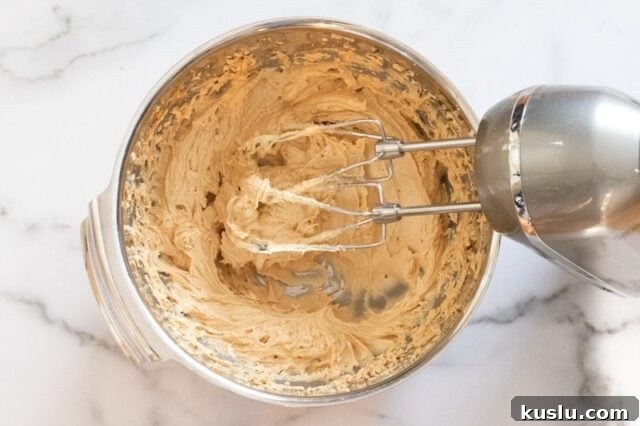 Peanut Butter Crackle Cookies: Crispy, Chewy Snack Recipe 3 Making the batter for peanut butter crackles.