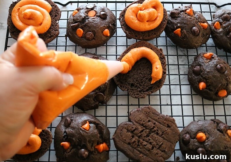 piping frosting onto cakes. 