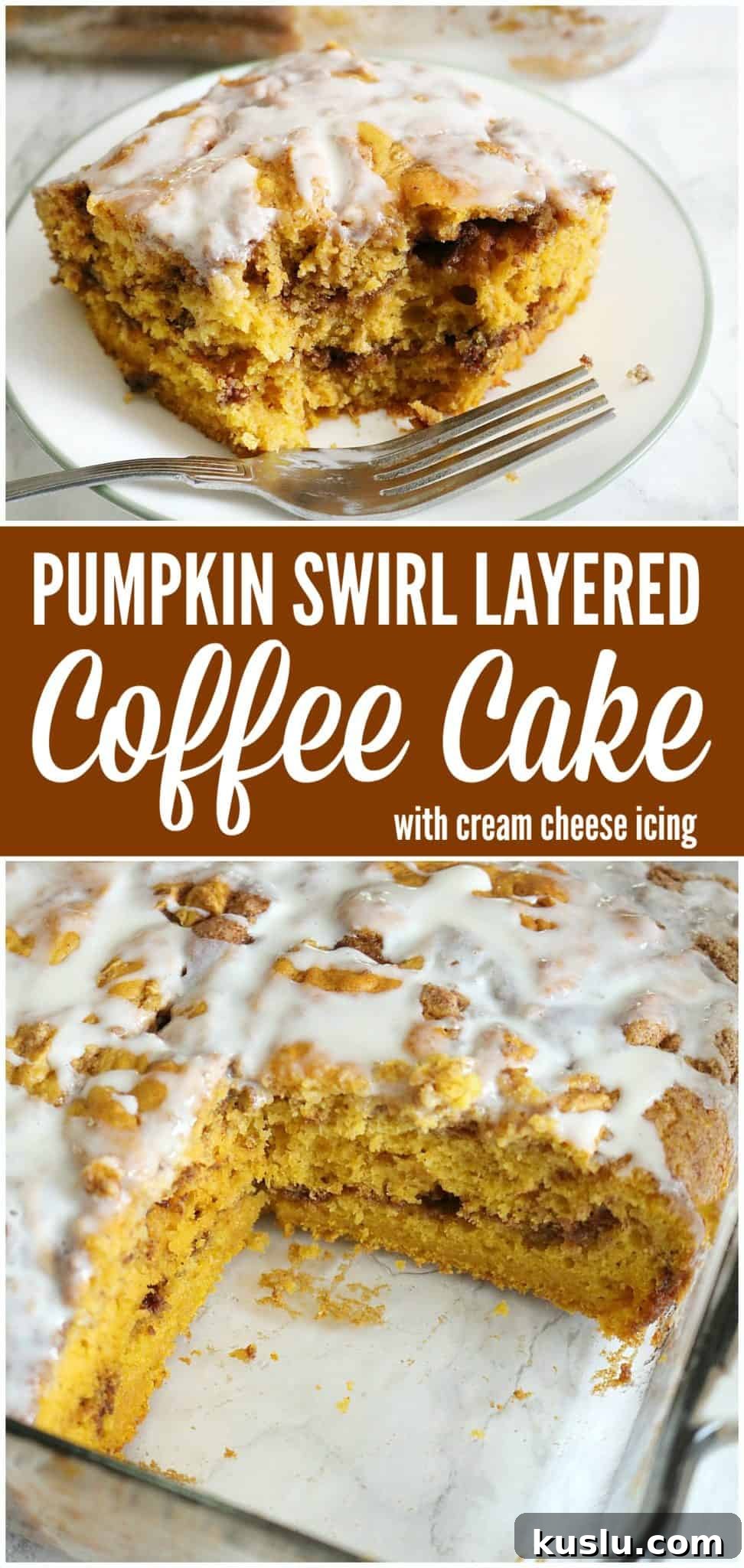 pumpkin swirl layered coffee cake