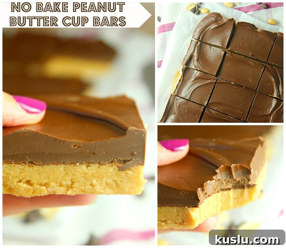 No Bake Peanut Butter Cup Bars