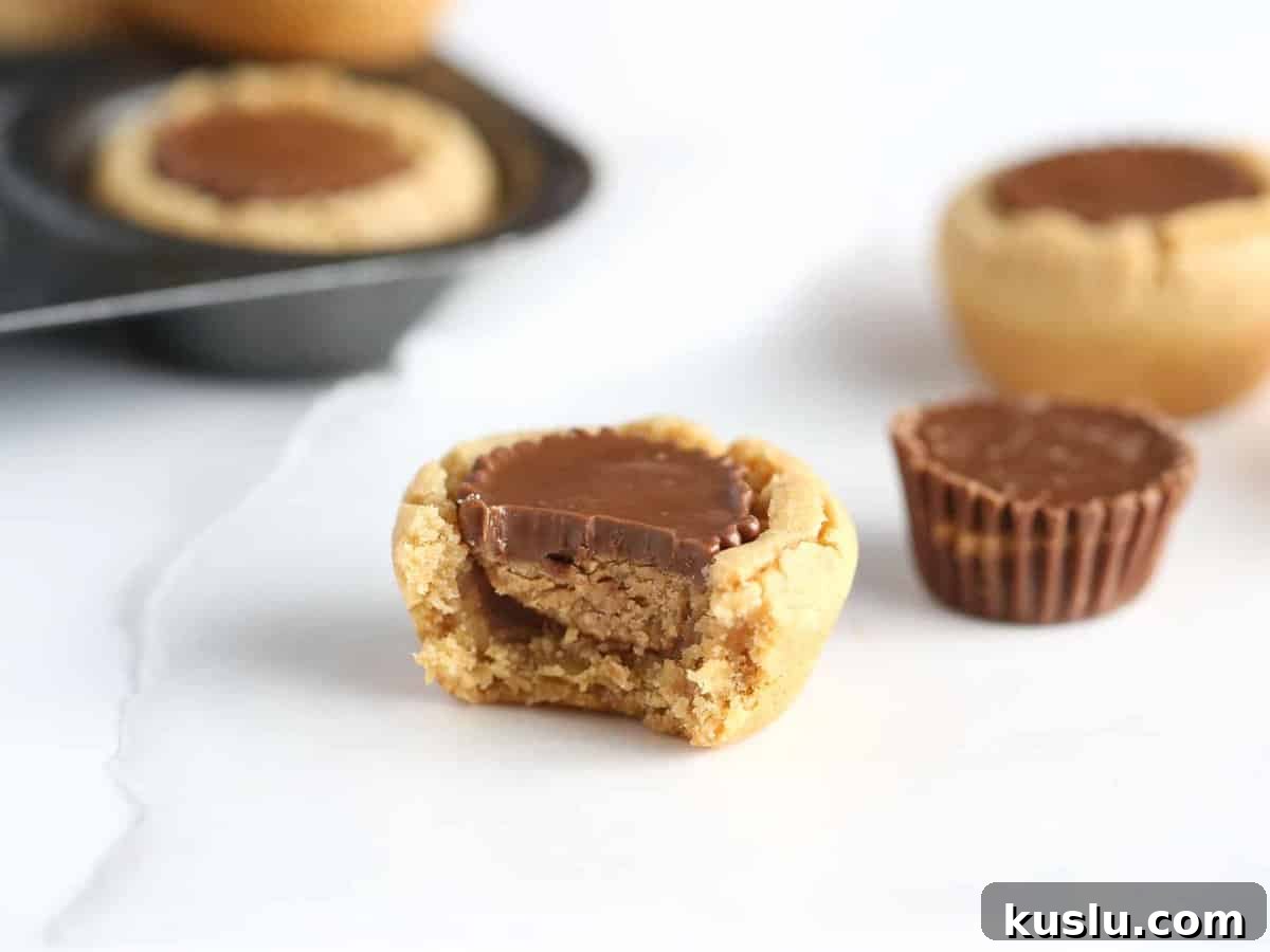 Reese’s Peanut Butter Cup Cookies Recipe: Gooey Chocolate Peanut Butter Treats 3 Cookie closeup