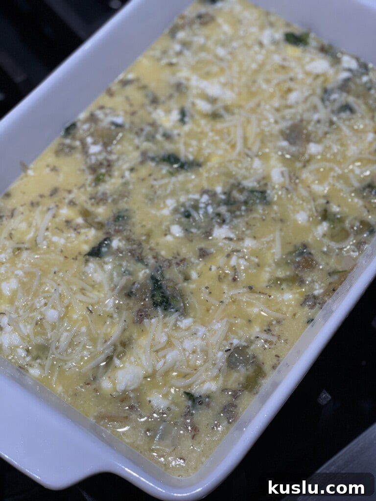 spinach egg bake with phyllo