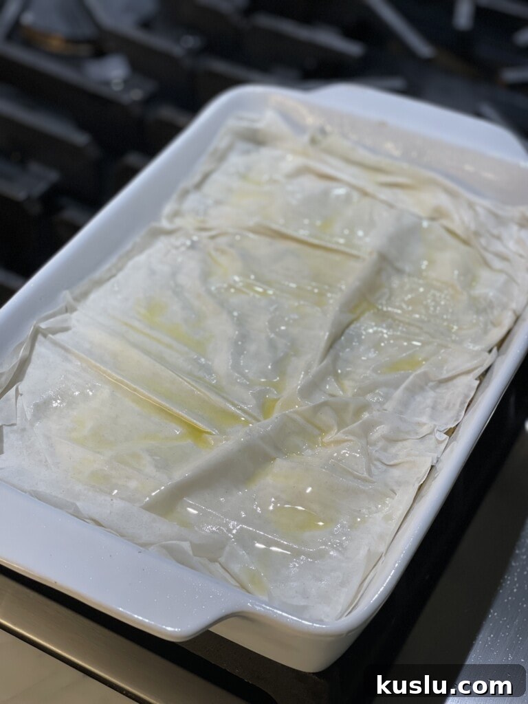 spinach egg bake with phyllo