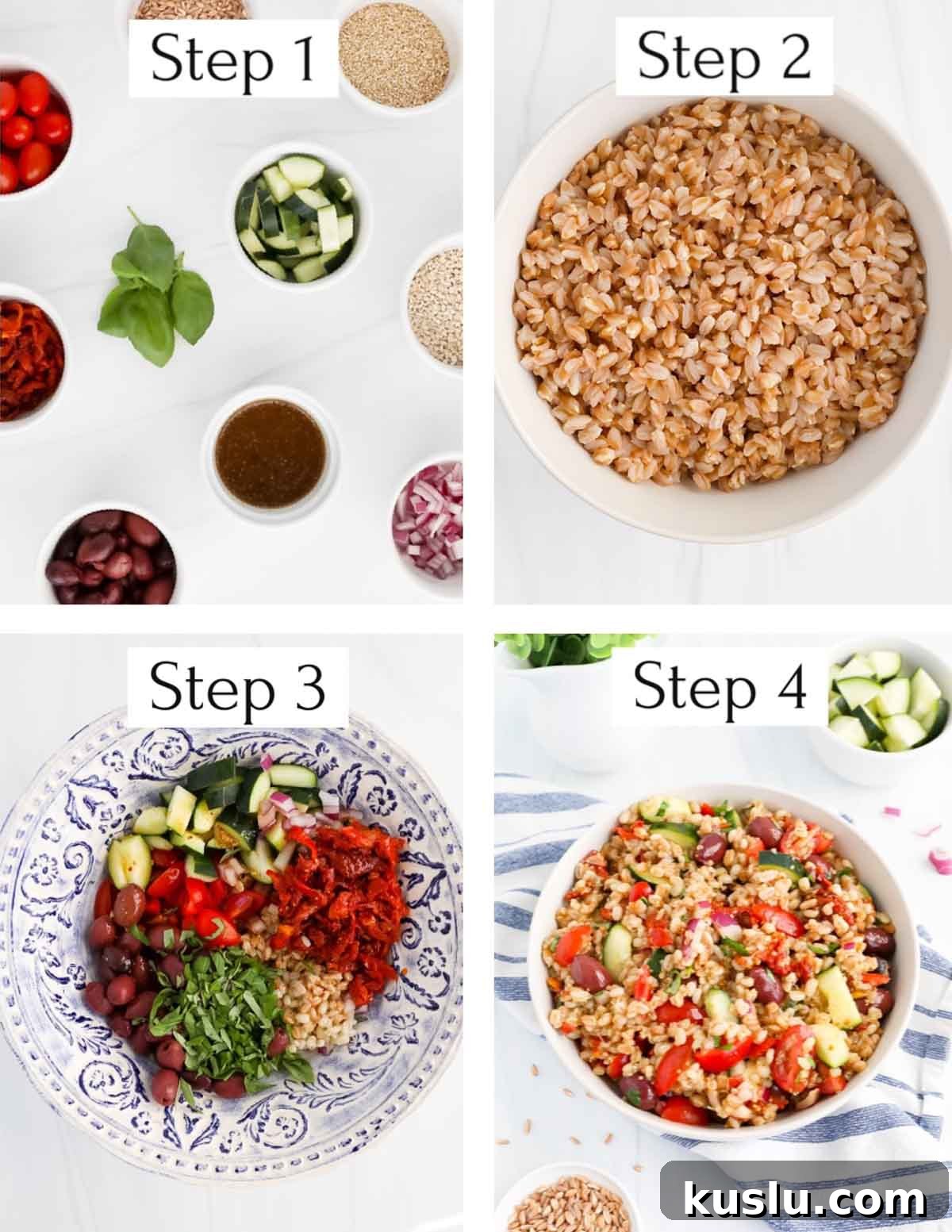 Four step-by-step pictures labeled step 1-step 4.