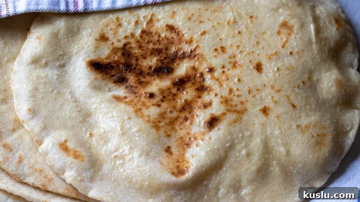 Sourdough Discard Recipes You’ll Want to Make Again and Again 8 Rustic sourdough flatbread cooked in a skillet with browned spots and soft, chewy texture.
