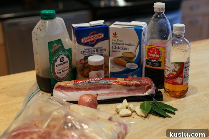 Ingredients for Cast Iron Chicken Adobo