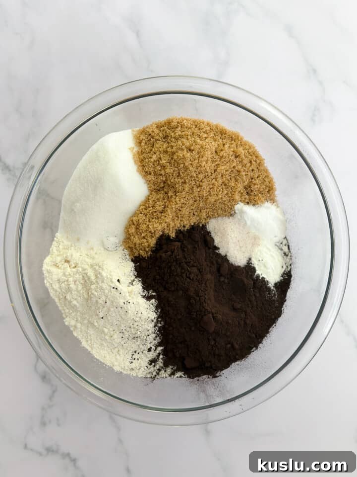 dry ingredients before whisking.