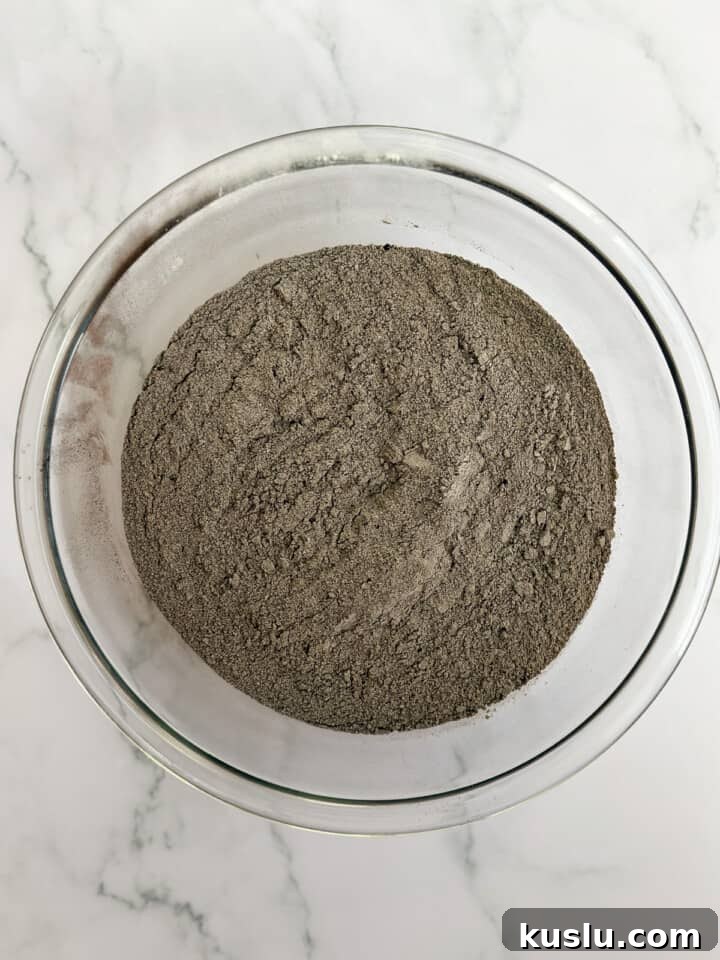 dry ingredients after whisking.