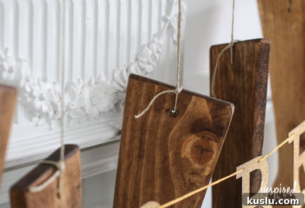 DIY Wood Stockings | inspiredbycharm.com #IBCholiday