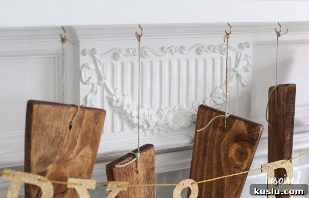 DIY Wood Stockings | inspiredbycharm.com #IBCholiday