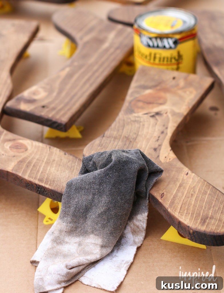 DIY Wood Stockings | inspiredbycharm.com #IBCholiday