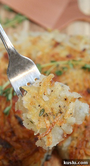 This Hash Brown Pancake goes perfectly with any meal as a side dish. A bite of crispy shredded potatoes perfectly seasoned.