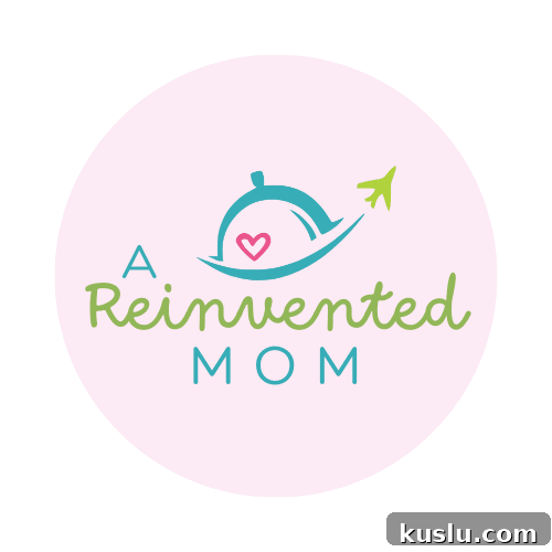 A Reinvented Mom graphic logo.