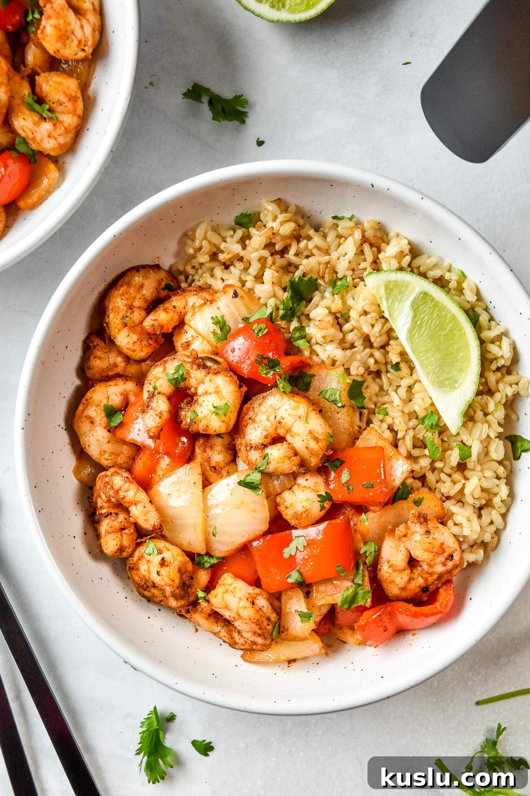 Crispy Air Fryer Shrimp with Roasted Vegetables 8 easy air fryer shrimp and vegetables with cilantro and lime