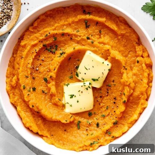 Mashed sweet potatoes recipe.