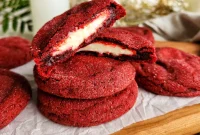 Red Velvet Cookies Stuffed with Cheesecake
