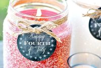 DIY Patriotic Glitter Candles with Printable Tags