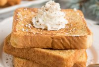 Creamy Eggnog French Toast with Cinnamon and Maple