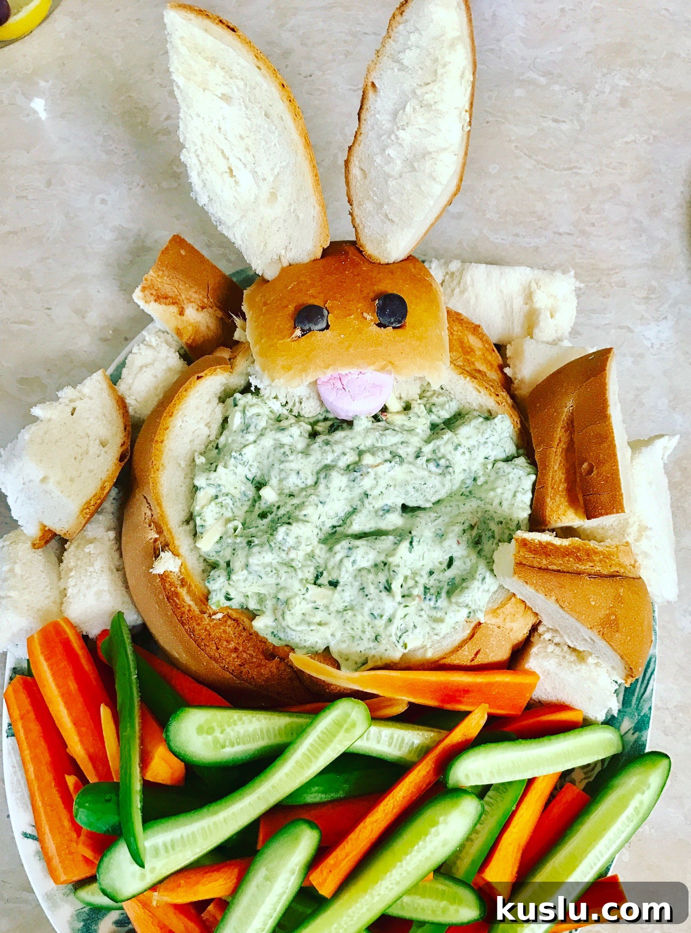 Easter Bunny Bread Dip Bowl