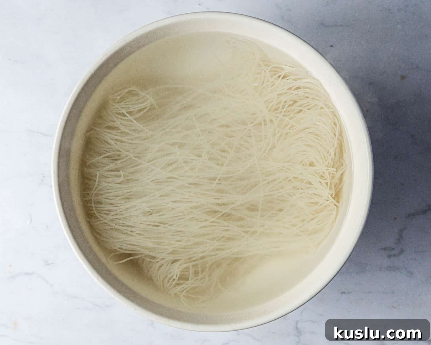 Step 3, soaking the noodles.