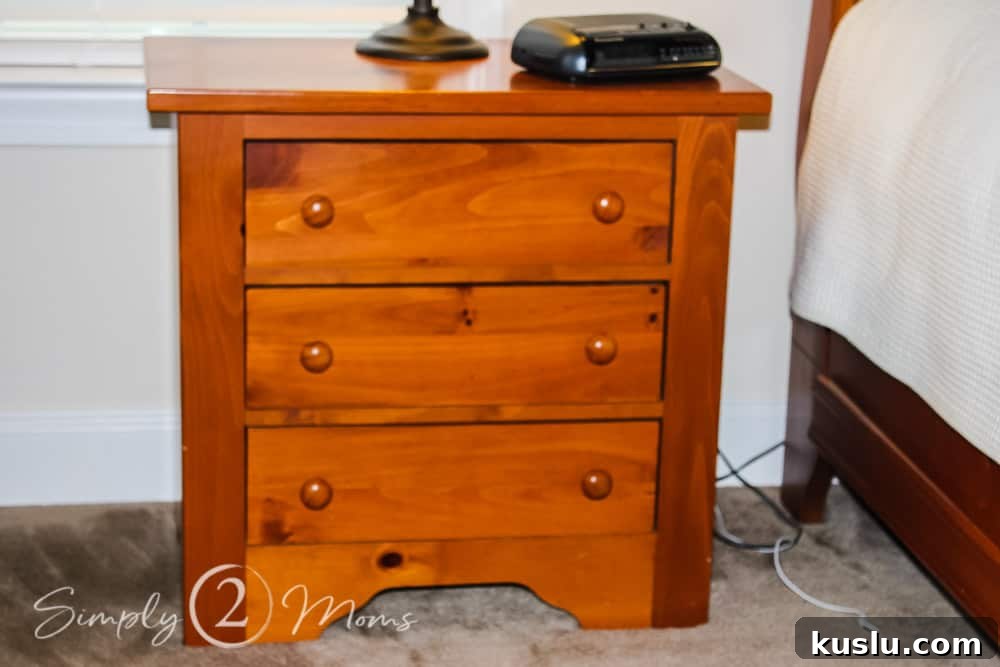 How to Paint Furniture: Step-by-Step Tutorial 4 night stand before paint furniture