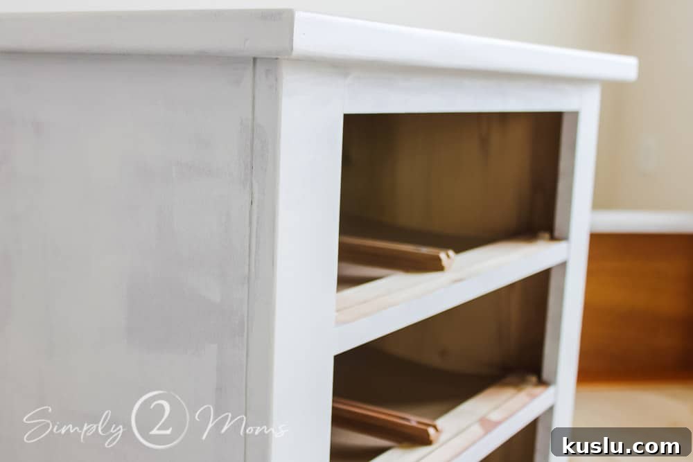 How to Paint Furniture: Step-by-Step Tutorial 9 night stand after being primed