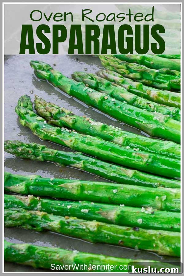 Easy Oven Roasted Asparagus Pinterest Pin