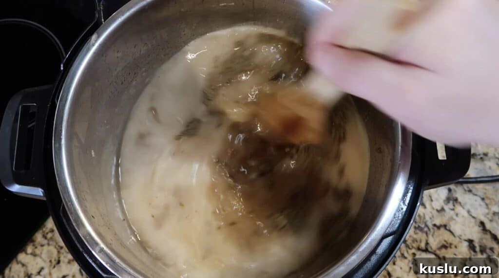 Stirring pot.