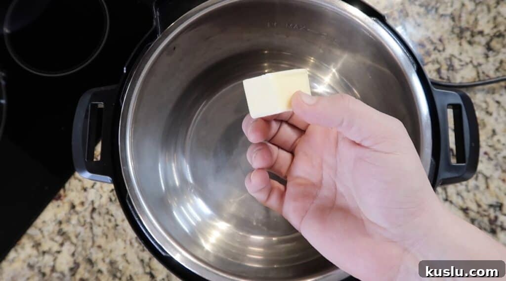 Adding butter to Instant Pot