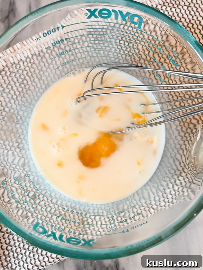whisk wet ingredients