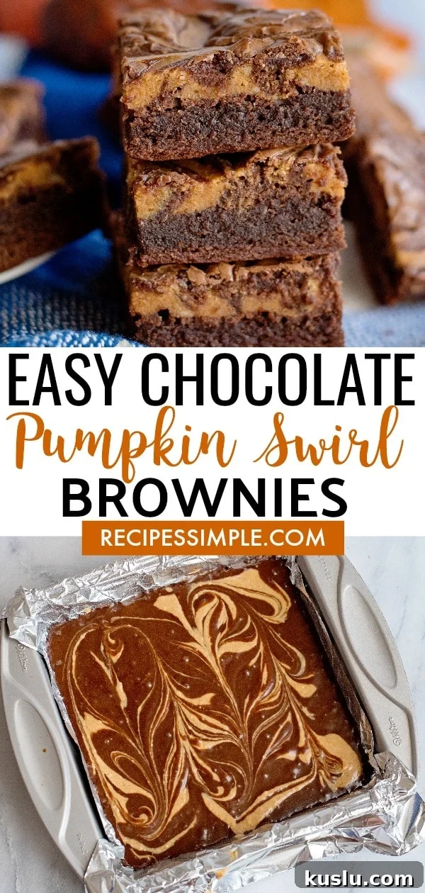 Easy Chocolate Pumpkin Brownies