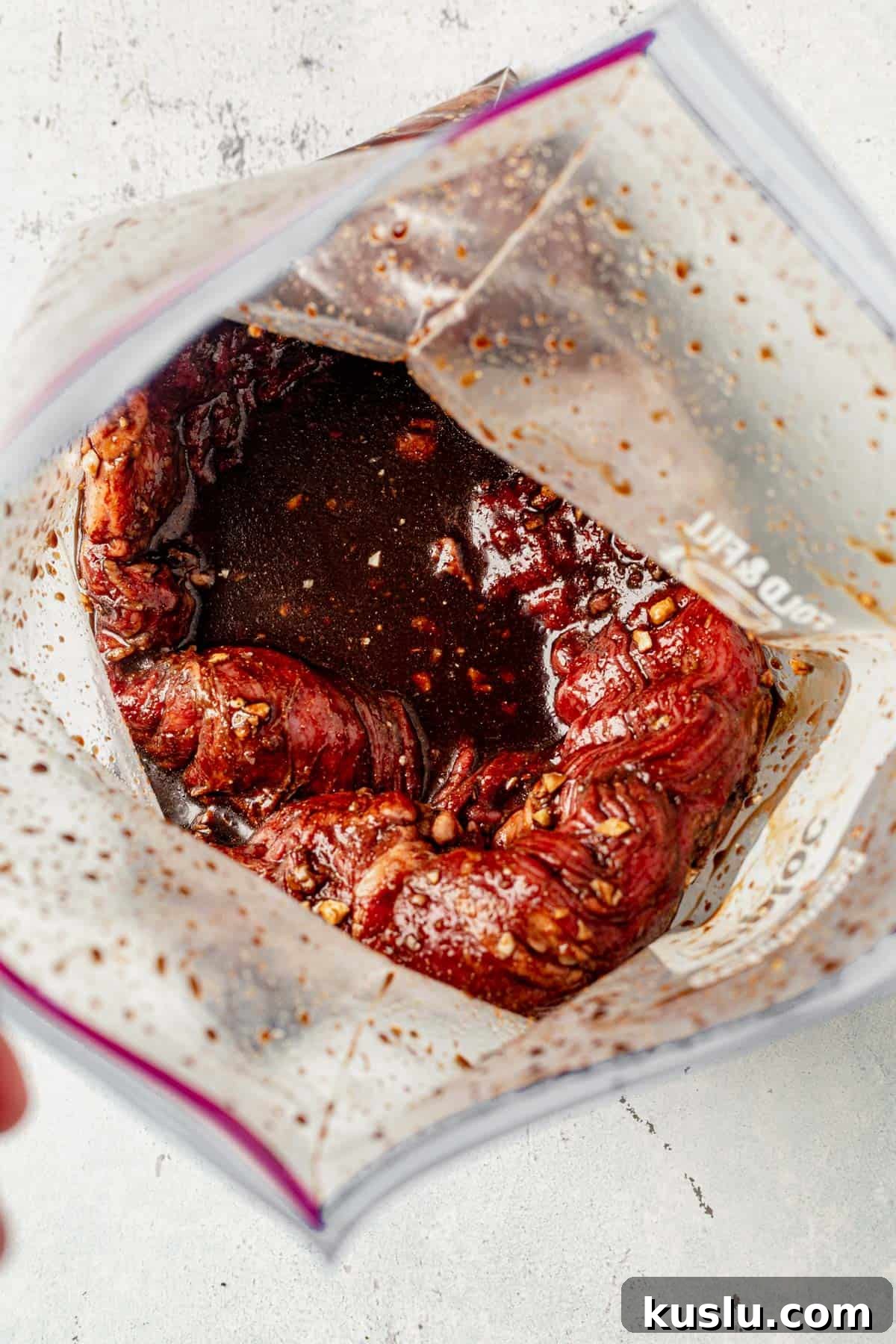 flank steak in balsamic marinade
