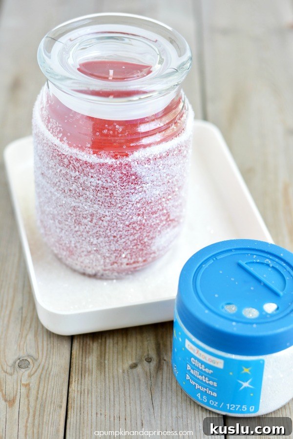 How To Glitter Candles DIY